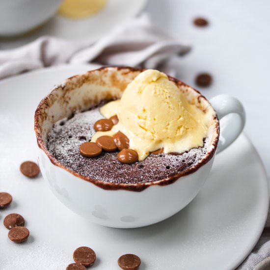 Rich Chocolate Microwave Cake - Recipe photo by Searchingforspice
