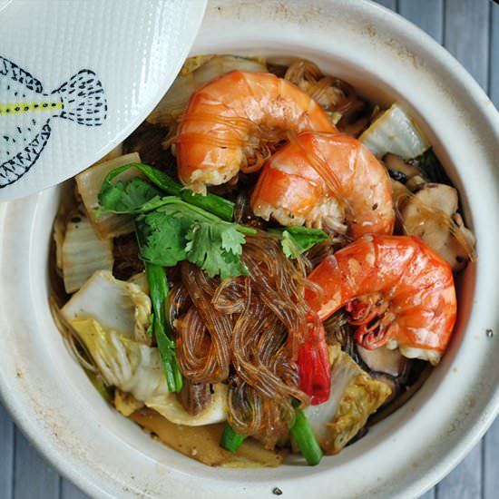Thai Style Prawn with Glass Noodle - Recipe photo by BearNakedFood
