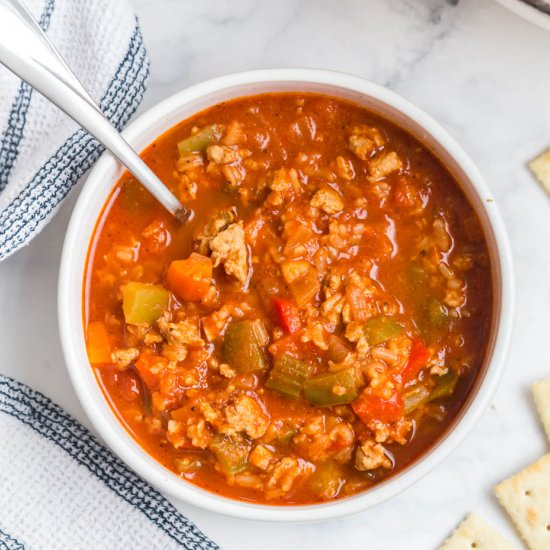 Chicken Stuffed Pepper Soup - Recipe photo by RandaDerkson