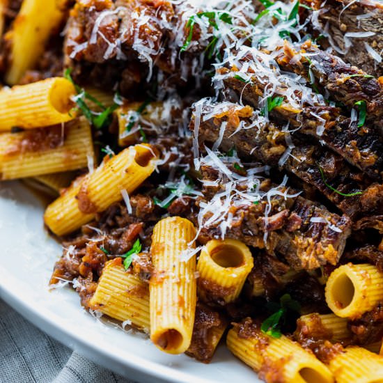 Neapolitan Rigatoni alla Genovese - Recipe photo by thatzestlife