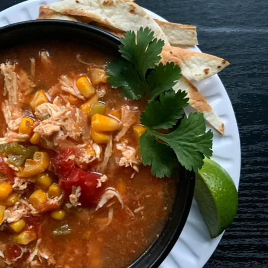 Slow Cooker Tortilla Soup - Recipe photo by The Lazy Slow Cooker