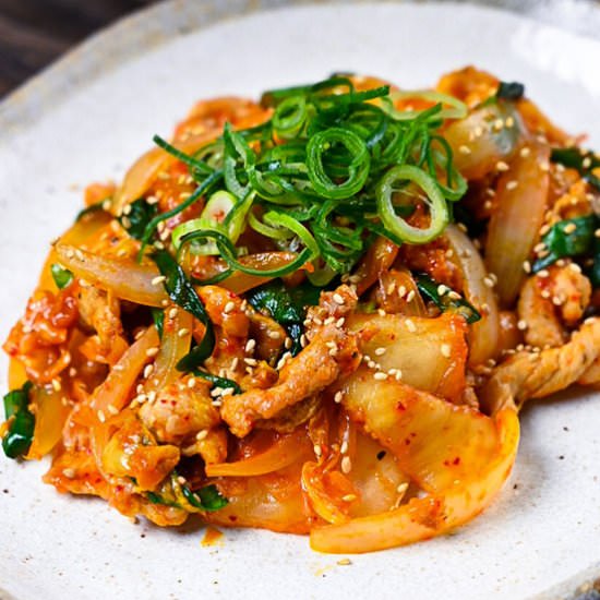 Pork and Kimchi Stir Fry - Recipe photo by Sudachi Recipes