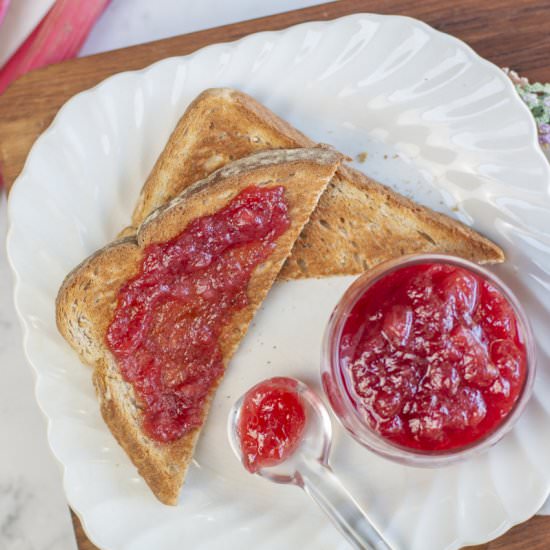 Rhubarb Vanilla Bean Jam - Recipe photo by a zest for life
