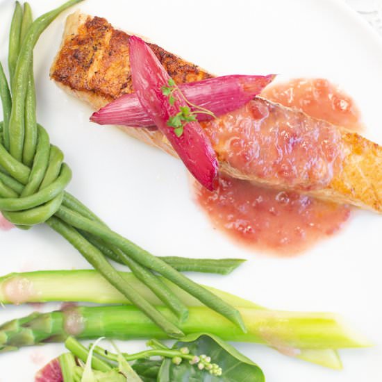 spring rhubarb butter sauce - Recipe photo by a zest for life
