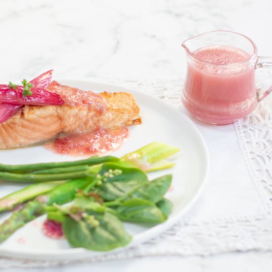 Simple Rhubarb Vinaigrette - Recipe photo by a zest for life