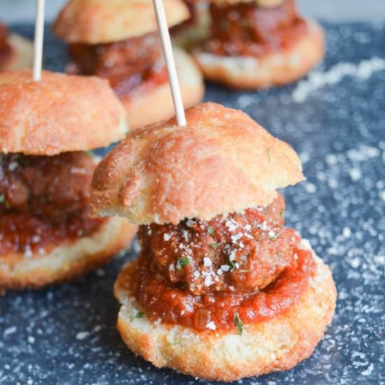 keto garlic bread meatball sliders - Recipe photo by heyketomama