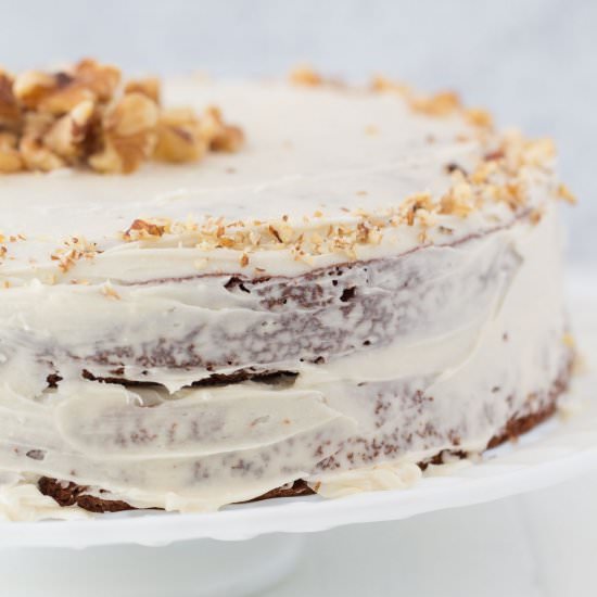 Oat Flour Carrot Cake - Recipe photo by Kelli @ Hungry Hobby