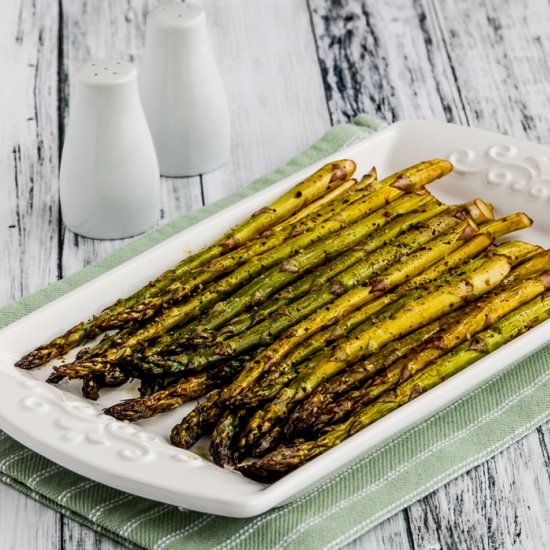 Easy Roasted Asparagus - Recipe photo by kalynskitchen