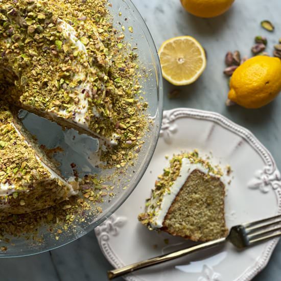 Lemon Pistachio Bundt Cake - Recipe photo by Theperksofbeingus