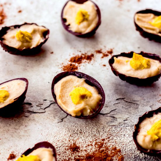 Healthy Vegan Creme Eggs - Recipe photo by vancouverwithlove