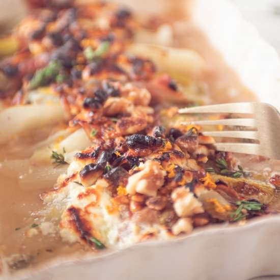 Chicory goat cheese casserole - Recipe photo by by Andrea Janssen