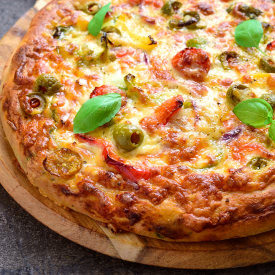 Homemade vegeterian Pizza - Recipe photo by secondrecipe