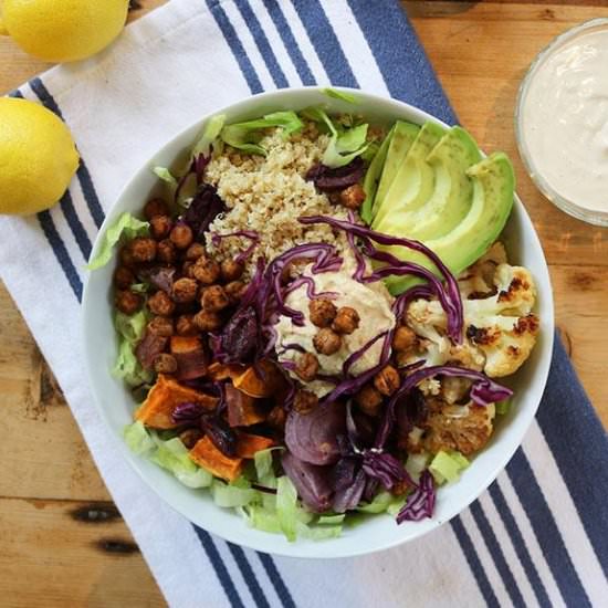 Lemon Tahini Quinoa Bowl - Recipe photo by SmartyPlants