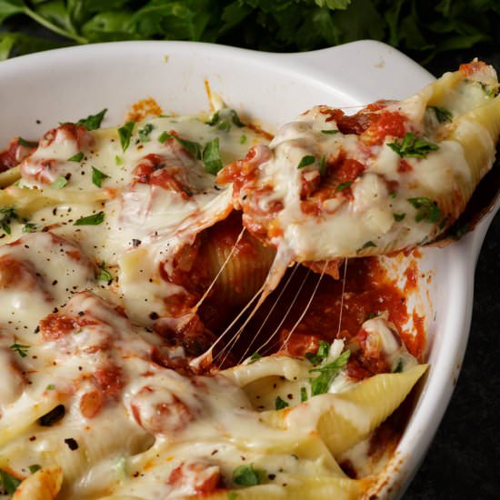 Stuffed Shells - Recipe photo by Barbara Curry