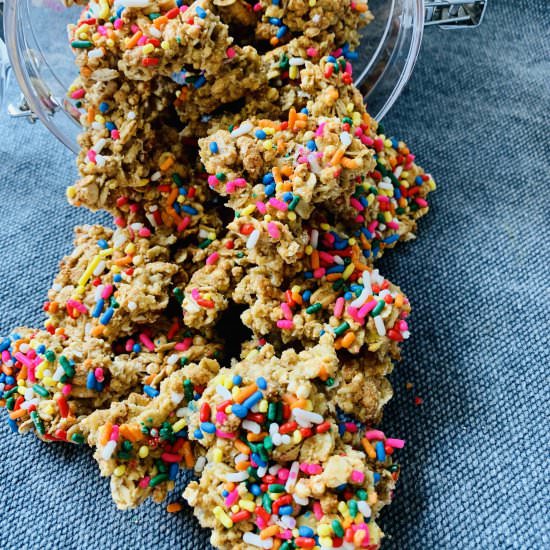 Healthy Cake Batter Granola - Recipe photo by cokocooks
