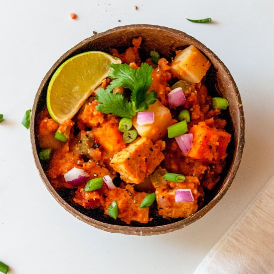Southwestern Lentils and Potatoes - Recipe photo by Plant-Powered Cooking