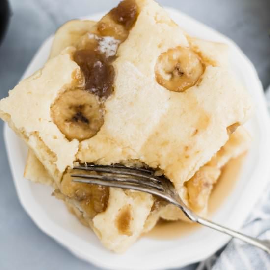 Sheet Pan Pancakes with Bananas - Recipe photo by megseverydayindulgence