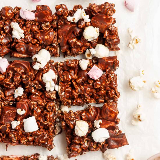 Chocolate Popcorn Bars - Recipe photo by itsnotcomplicatedrecipes