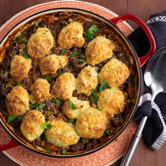 Beef Casserole & Cheese Dumplings - Recipe photo by icingonthesteak