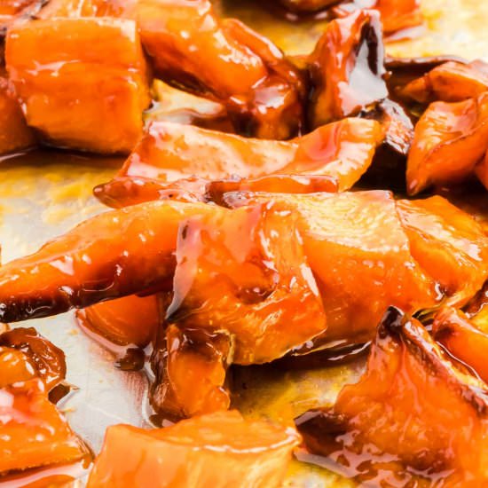 Honey Roasted Sweet Potatoes - Recipe photo by cheerfulcook