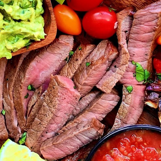 Air Fryer Steak Fajitas - Recipe photo by agoudalife