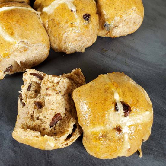 Easy way to make hot cross buns - Recipe photo by WhiskingUpYum