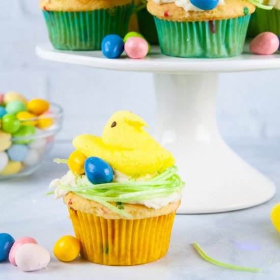 Peeps Nest Cupcakes - Recipe photo by SeasonedSprinkles