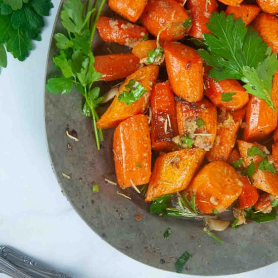 Garlic Herb Roasted Carrots - Recipe photo by SeasonedSprinkles