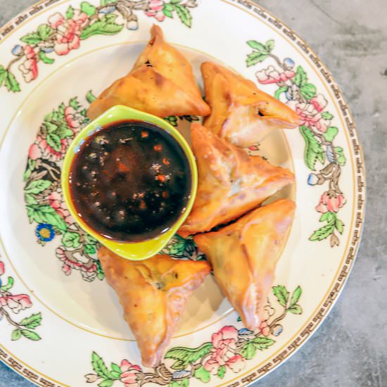 Sambousek (Meat-Filled Pies) - Recipe photo by HIldaskitchenblog