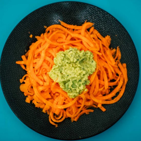 Carrot spaghetti - Recipe photo by freedomveg