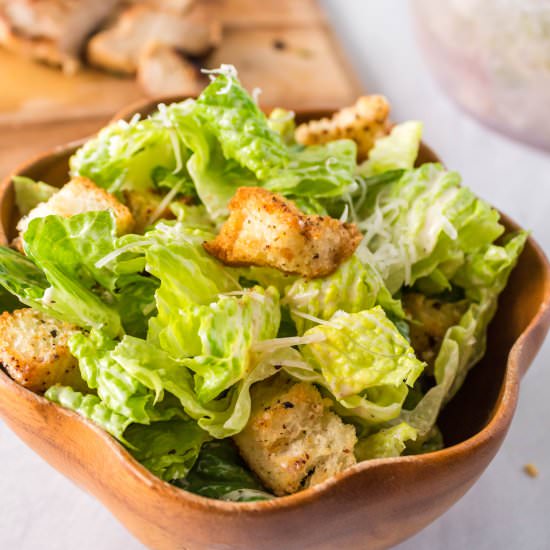 Homemade Caesar Salad - Recipe photo by EasyBudgetRecipes