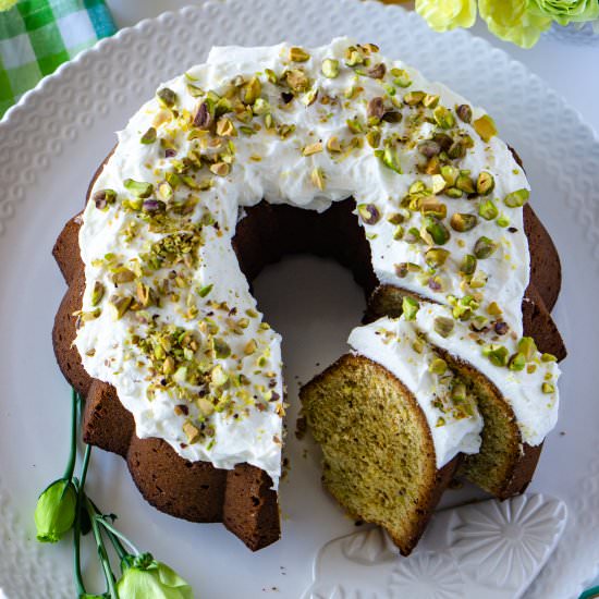 Lemon Pistachio Bundt Cake - Recipe photo by FoodFolksandFun