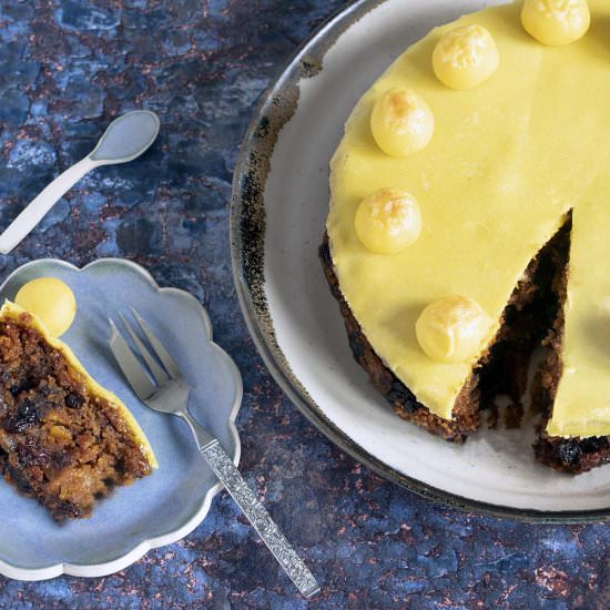 Vegan simnel cake - Recipe photo by Mandy Sneaky Veg