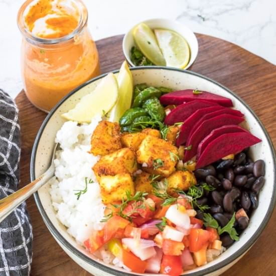 Crispy Baked Tofu Bowl - Recipe photo by magentastreaks