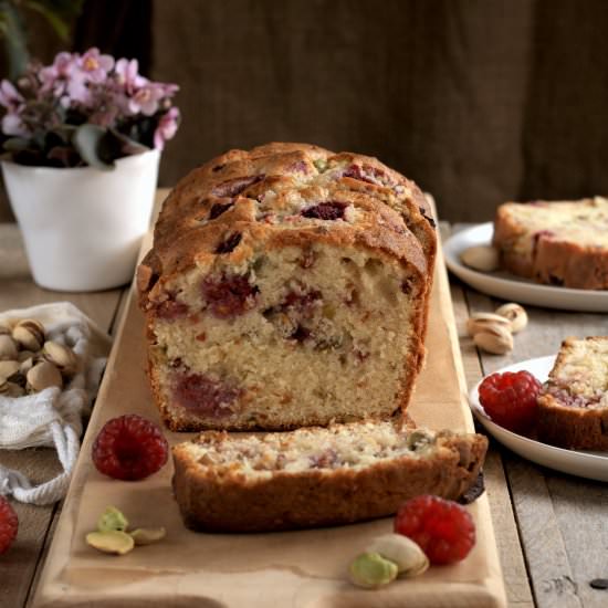 raspberry pistachio bread - Recipe photo by davebakes