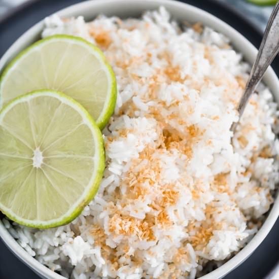 Coconut Lime Rice - Recipe photo by megseverydayindulgence