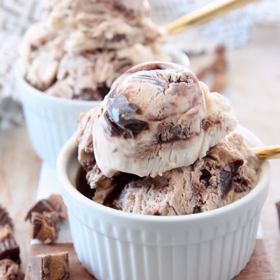 No Churn Moose Tracks Ice Cream - Recipe photo by Whitney Bond