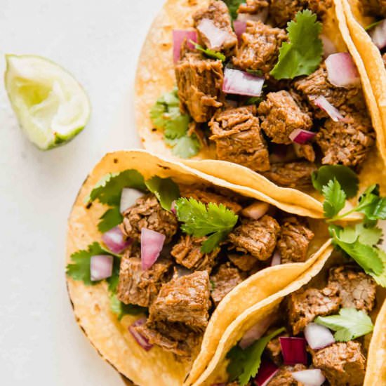 Instant Pot Carne Asada Tacos - Recipe photo by Jar Of Lemons