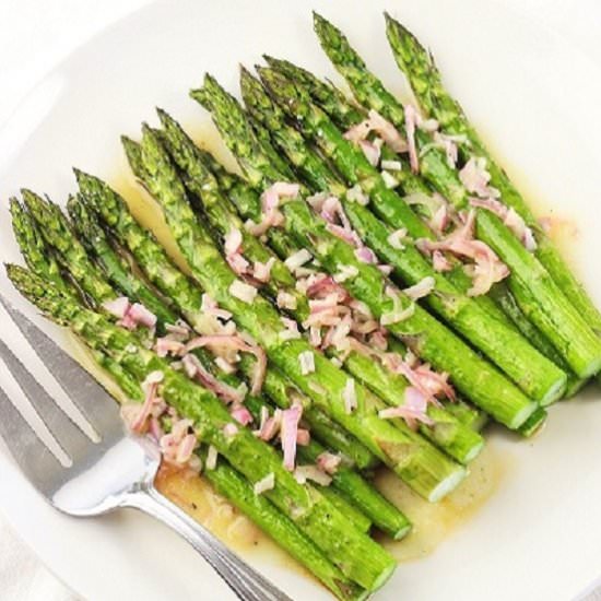 Roasted Asparagus With Vinaigrette - Recipe photo by nowcookthis