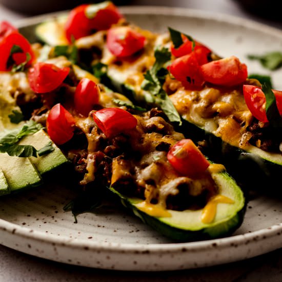 taco zucchini boats - Recipe photo by freshaprilflours