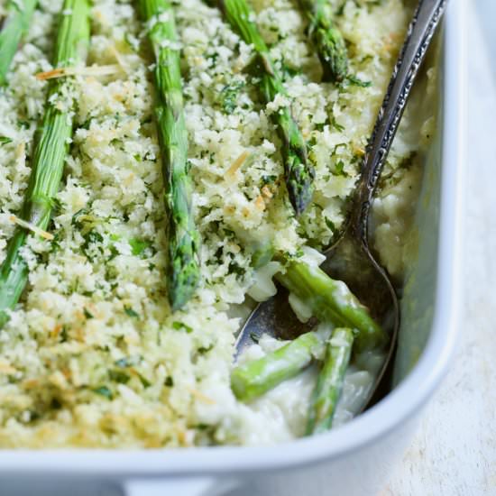 Creamy Asparagus and Rice Casserole - Recipe photo by fromachefskitchen