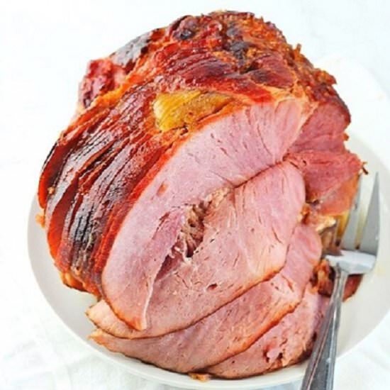 maple-mustard glazed spiral ham - Recipe photo by nowcookthis