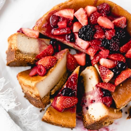 Vegan baked cheesecake - Recipe photo by TheChestnutBakery
