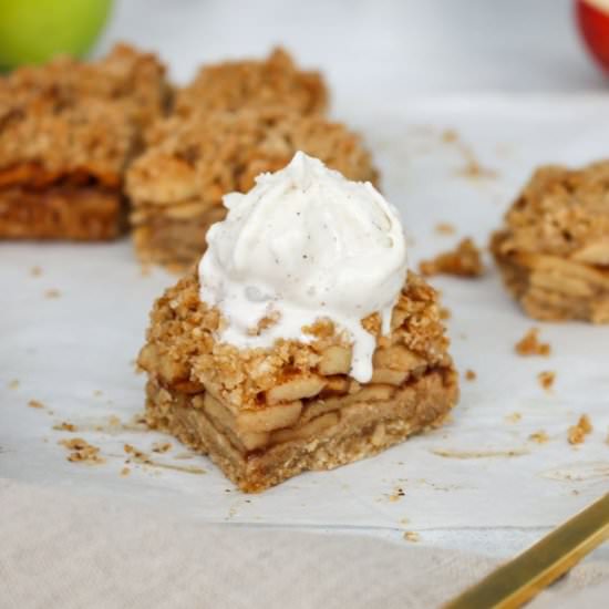 Gluten-Free Healthy Apple Pie Bars - Recipe photo by FitLiving Eats
