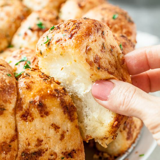 Parmesan Garlic Pull-Apart Bread - Recipe photo by chewoutloud