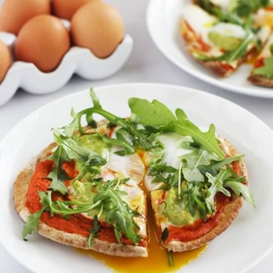 Breakfast Pita Pizza - Recipe photo by FitLiving Eats
