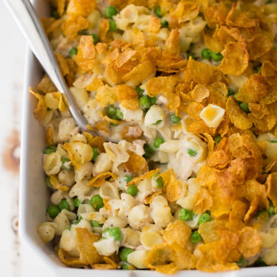 Lighter Tuna Noodle Casserole - Recipe photo by InquiringChef