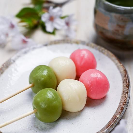 Hanami Dango Sweet Rice Dumplings - Recipe photo by Sudachi Recipes