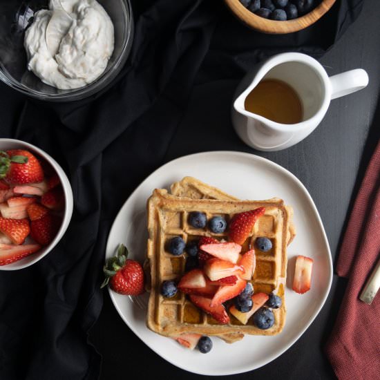 Gluten Free Buttermilk Waffles - Recipe photo by joytothefood