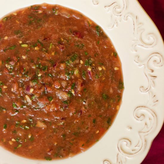 Simplest Chipotle Salsa - Recipe photo by KneadingHome